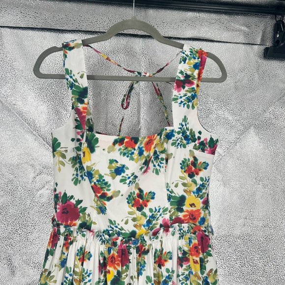 Cara Cara Claire Tiered Floral Pattern Dress in Ivory Bouquet - Picture 4 of 12